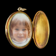 Antique Victorian Chased Family Locket 15ct Gold