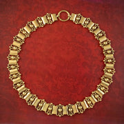 Antique Victorian Collar Necklace Sterling Silver 18ct Gold Gilt