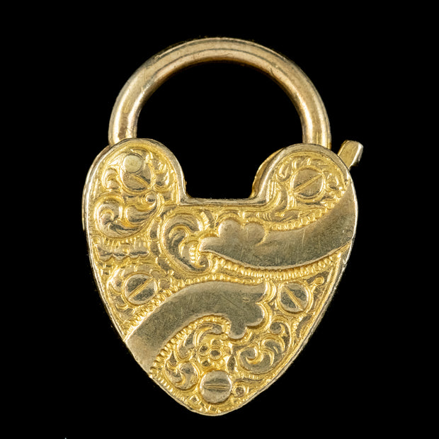 Antique Victorian Curb Bracelet And Padlock Pinchbeck 18ct Gold Gilt