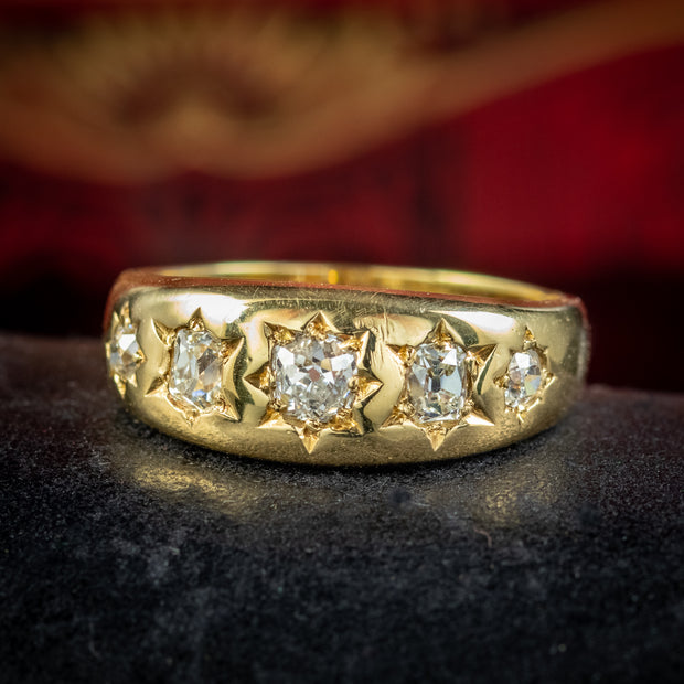 Antique Victorian Diamond Band Ring 1ct Of Diamond Circa 1890