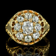 VAntique Victorian Diamond Cluster Ring 1.60ct Of Diamond Circa 1880 Boxed