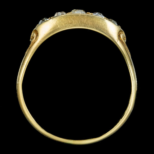 Antique Victorian Diamond Five Stone Ring 0.50ct Of Diamond