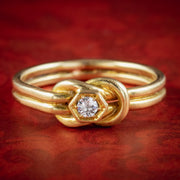 Antique Victorian Diamond Love Knot Ring 