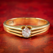 Antique Victorian Diamond Solitaire Ring 0.20ct Diamond