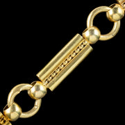 Antique Victorian Etruscan Bracelet With Heart Padlock 15ct Gold