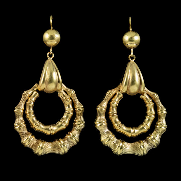 Antique Victorian Etruscan Revival Hoop Earrings 18ct Gold Circa 1880 ...