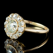 Antique Victorian Fancy Diamond Daisy Cluster Ring 2.68ct Total