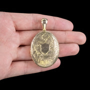 Antique Victorian Fern Leaf Locket 9ct Gold