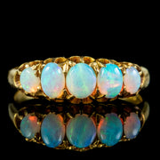 Antique Victorian Five Stone Opal Ring 1.10ct Of Opal Circa 1880