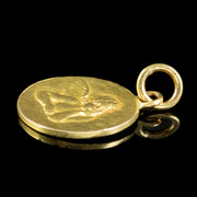 Antique Victorian French Cherub Charm Pendant 18ct Gold