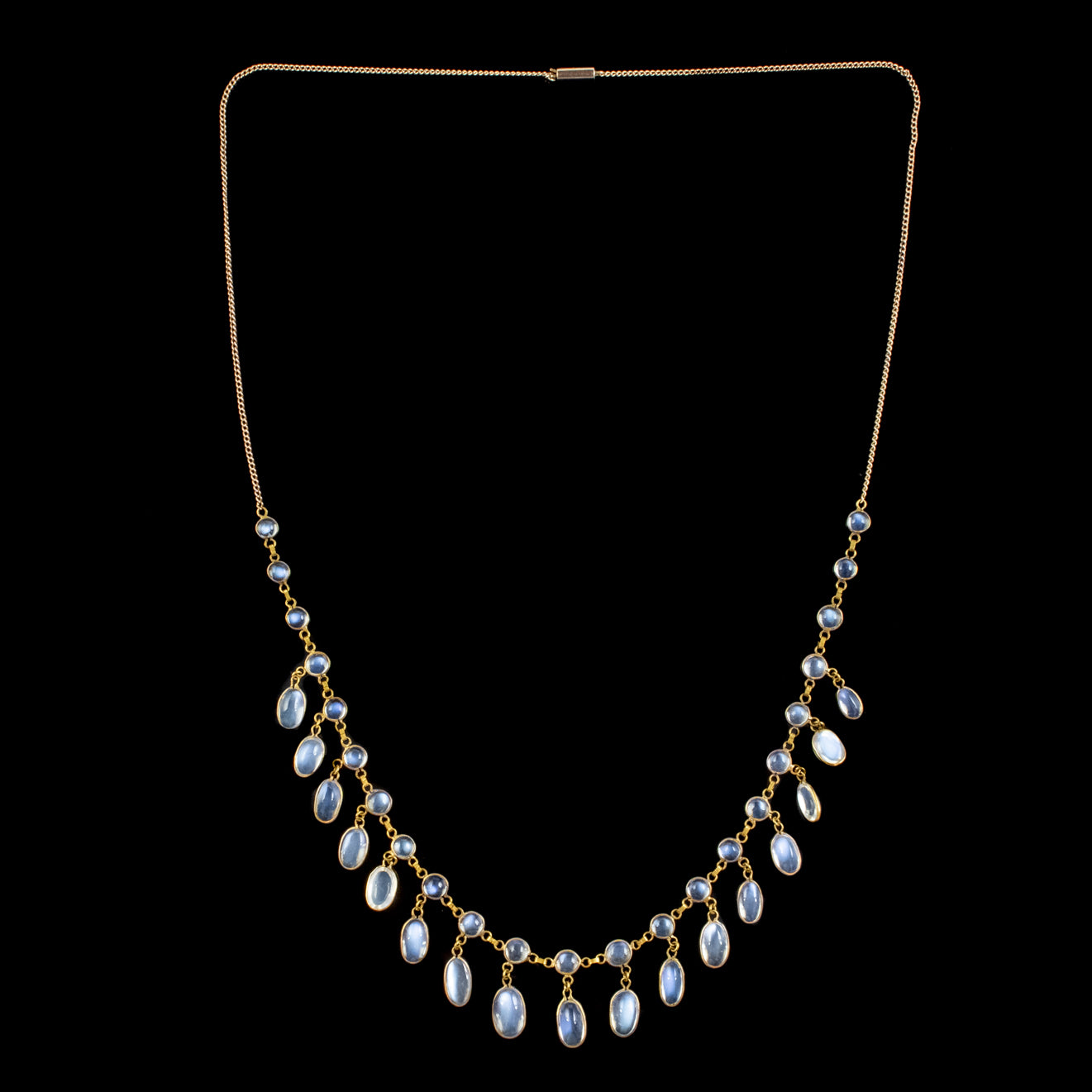 Antique Victorian Garland Moonstone Necklace 9ct Gold Circa 1900 ...