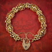 Antique Victorian Gate Bracelet 9ct Gold