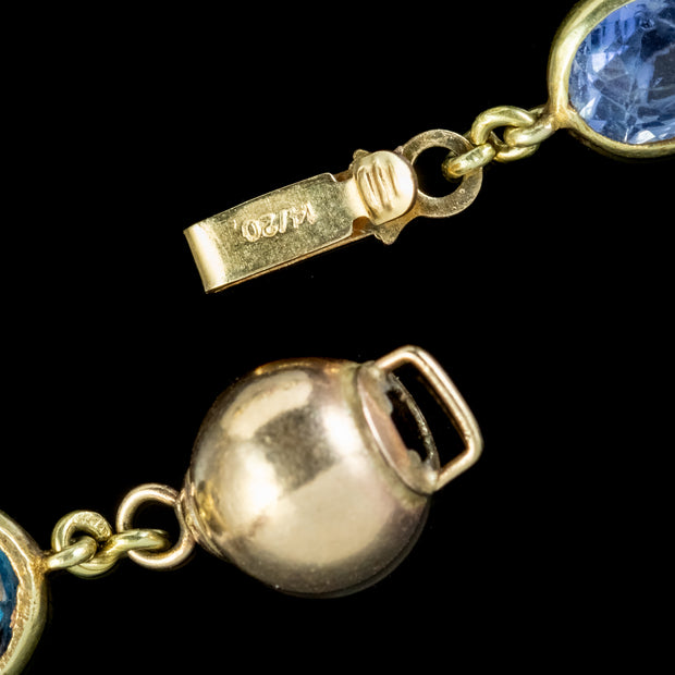 Antique Victorian Gemstone Bracelet 18ct Gold Circa 1900