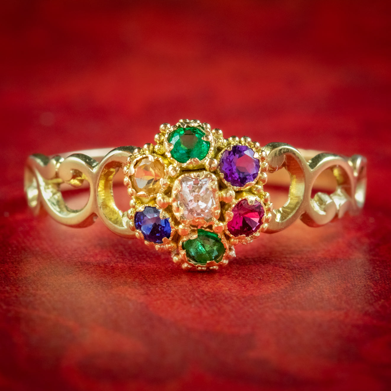 Antique Victorian Gemstone Dearest Ring Circa 1860 – Laurelle Antique ...