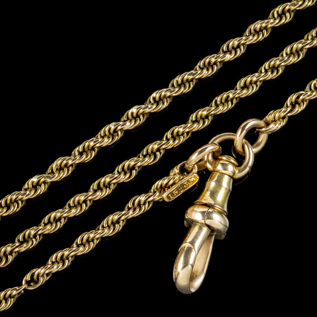 Antique Victorian Guard Chain 15ct Gold 