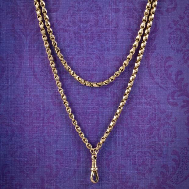 Antique Victorian Guard Chain 9ct Gold Circa 1900