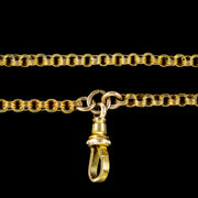 Antique Victorian Guard Chain Necklace 10ct Gold