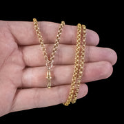 Antique Victorian Guard Chain Necklace 10ct Gold