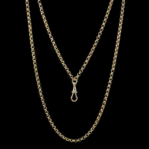 Antique Victorian Guard Chain Necklace 9ct Gold