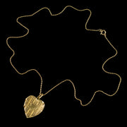 Antique Victorian Heart Locket Necklace 9ct Gold Circa 1900 wiggly
