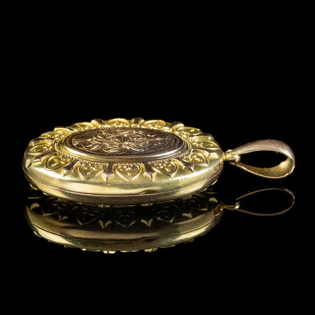 Antique Victorian Locket 15ct Gold Circa 1890