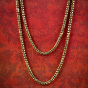 Antique Victorian Long Snake Chain 9ct Gold