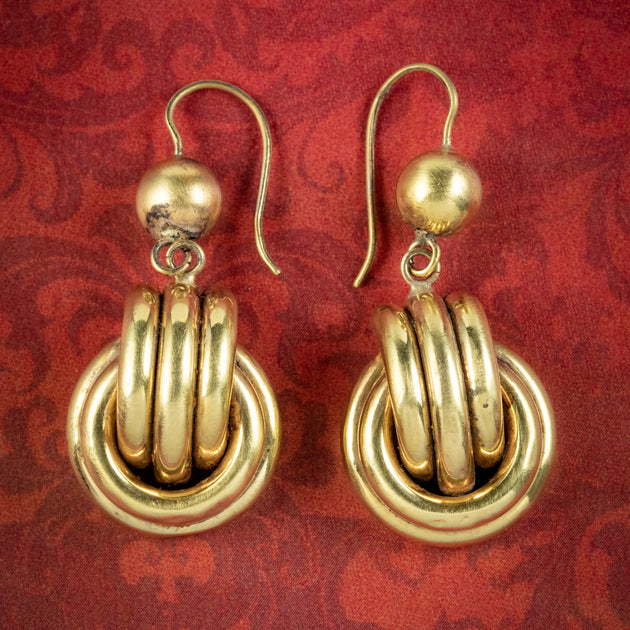 Antique Victorian Etruscan Knot Earrings 15ct Gold Circa 1880 ...