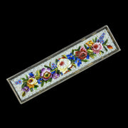 Antique Victorian Micro Mosaic Floral Broochb
