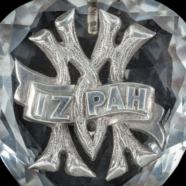 Antique Victorian Mizpah Crystal Pendant Circa 1890