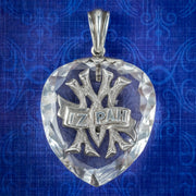 Antique Victorian Mizpah Crystal Pendant Circa 1890