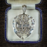 Antique Victorian Mizpah Crystal Pendant Circa 1890