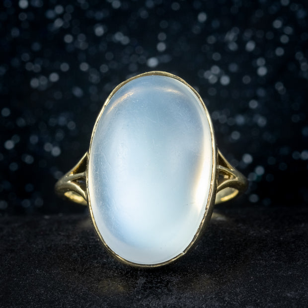 Natural White/Colorless Moonstone Gemstone Ring - Shraddha Shree Gems