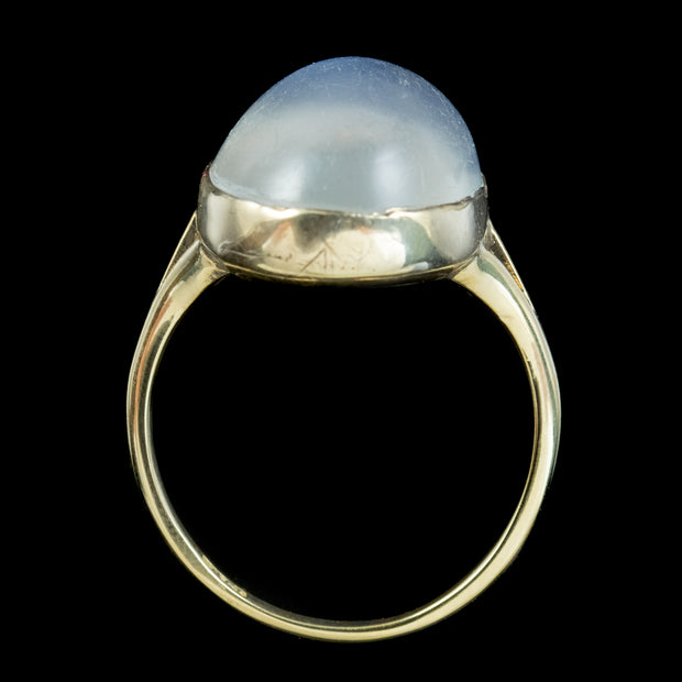 Antique Victorian Moonstone Ring 12ct Stone