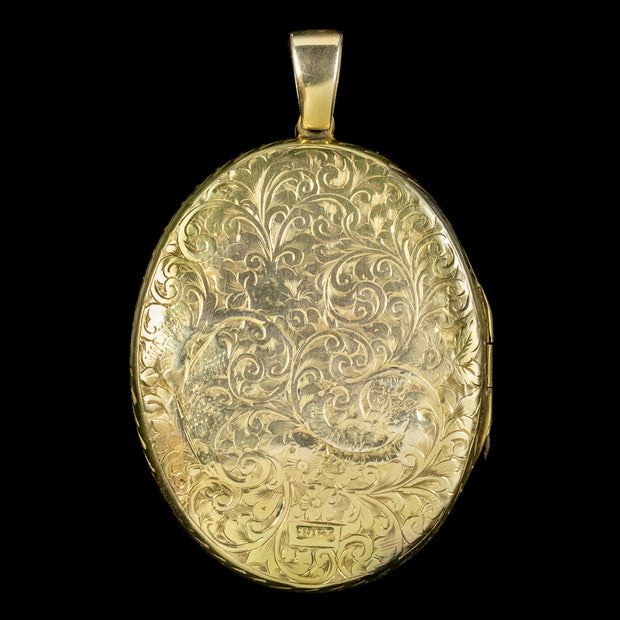 Antique Victorian Mourning Locket 15ct Gold Circa 1880