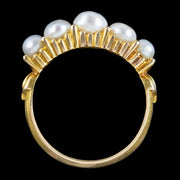 Antique Victorian Natural Pearl Five Stone Ring 