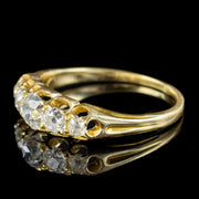 Antique Victorian Old Cut Diamond 5 Stone Ring 1.1ct Total