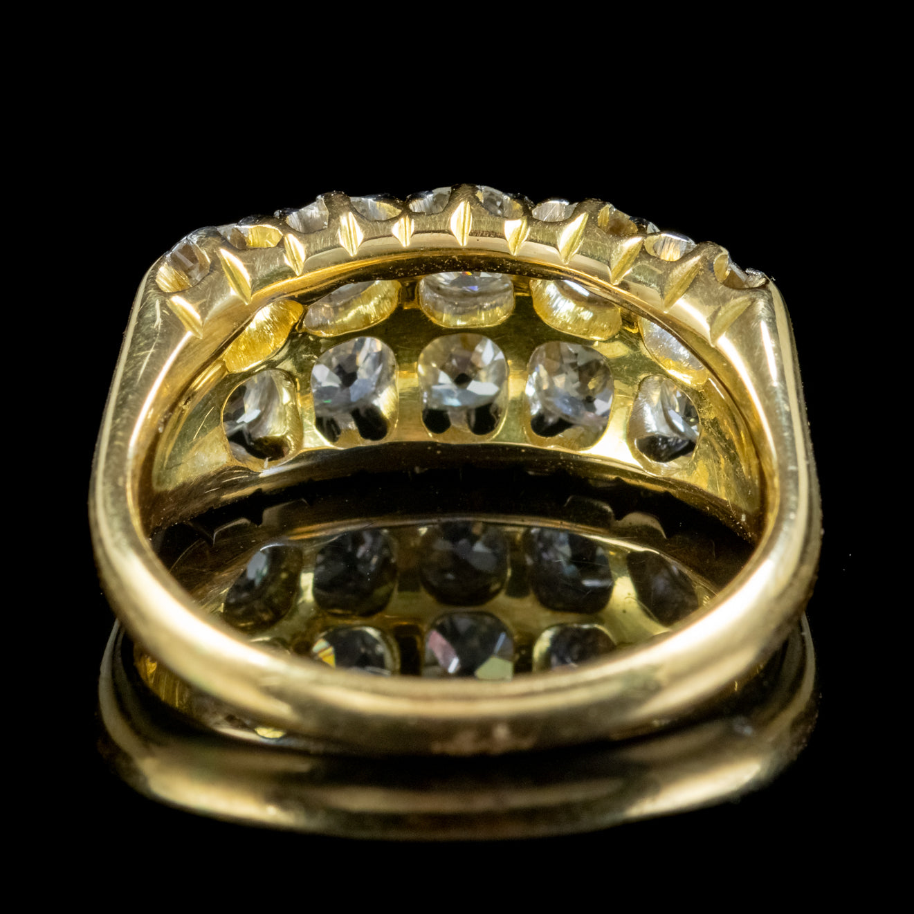 Antique Victorian Old Cut Diamond Cluster Ring 2.10ct Diamond Circa 19 ...
