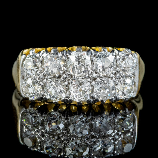 Antique Victorian Old Cut Diamond Cluster Ring 2.10ct Diamond Circa 1900