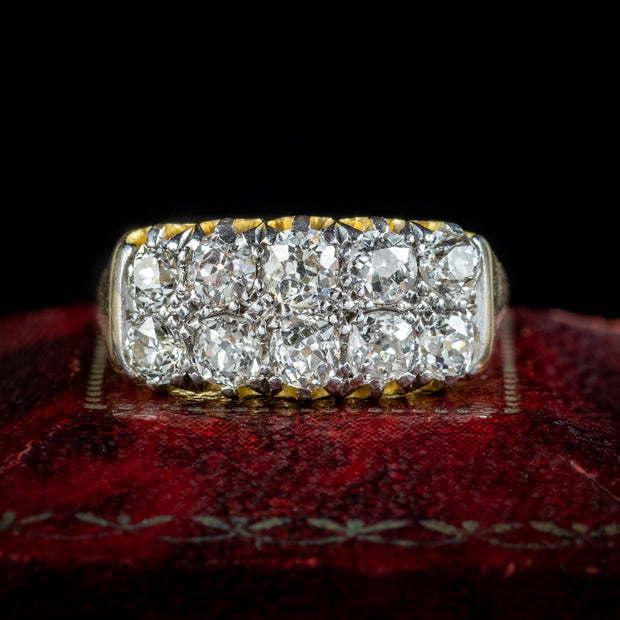 Antique Victorian Old Cut Diamond Cluster Ring 2.10ct Diamond Circa 1900