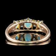Antique Victorian Opal Diamond Ring 0.45ct Opal 