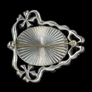 Antique Victorian Paste Flower Basket Brooch Silver Circa 1850 back