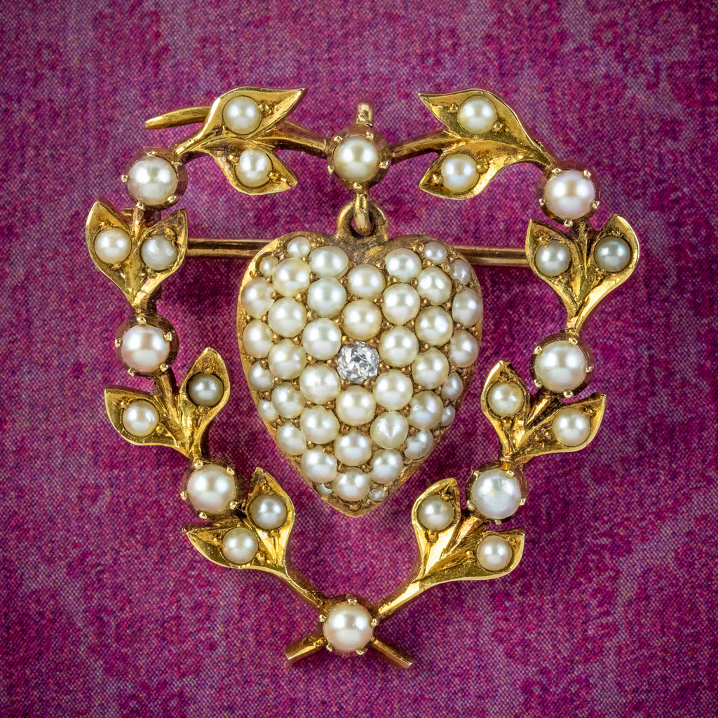 Vintage on sale pearl brooch