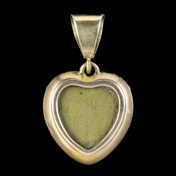 Antique Victorian Pearl Heart Locket 15ct Gold