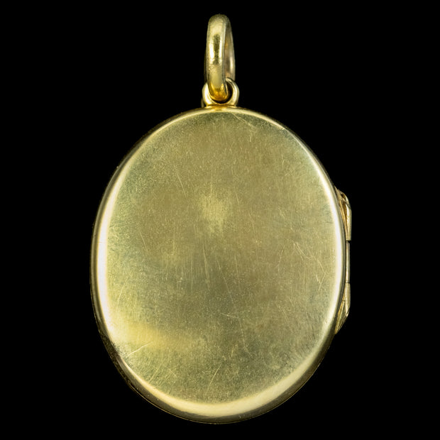 Antique Victorian Pearl Horseshoe Locket 15ct Gold Circa 1890