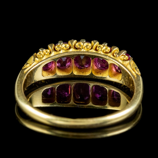 Antique Victorian Pink Sapphire Diamond Ring 2ct Of Sapphire Circa 1900