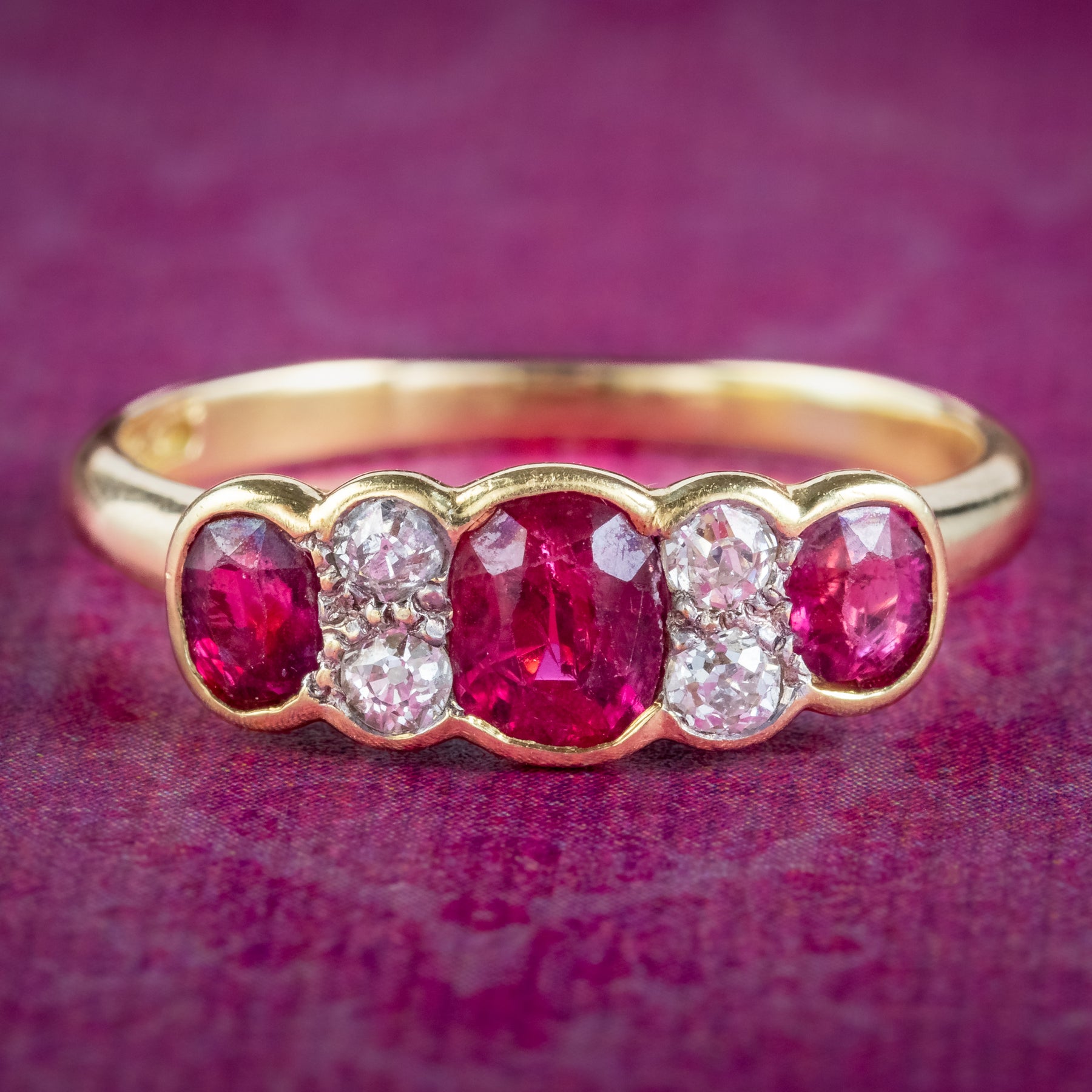 Antique Victorian Ruby Diamond Ring 0.85ct Ruby – Laurelle Antique ...