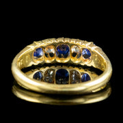 Antique Victorian Sapphire Diamond Gypsy Ring 