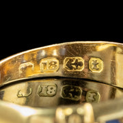 Antique Victorian Sapphire Diamond Ring Dated 1893