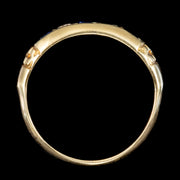 Antique Victorian Sapphire Diamond Ring Dated 1893