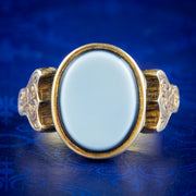 Antique Victorian Sardonyx Poison Locket Ring